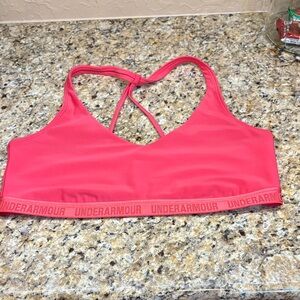 Under Armour Pink Coral Racerback Sports Bra